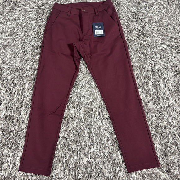 BYLT Premium Basics Other - BYLT Premium Basics Everyday Pant 2.0 Slim Fit Maroon 33 EDAY2_PANT_MRN_33 NWT